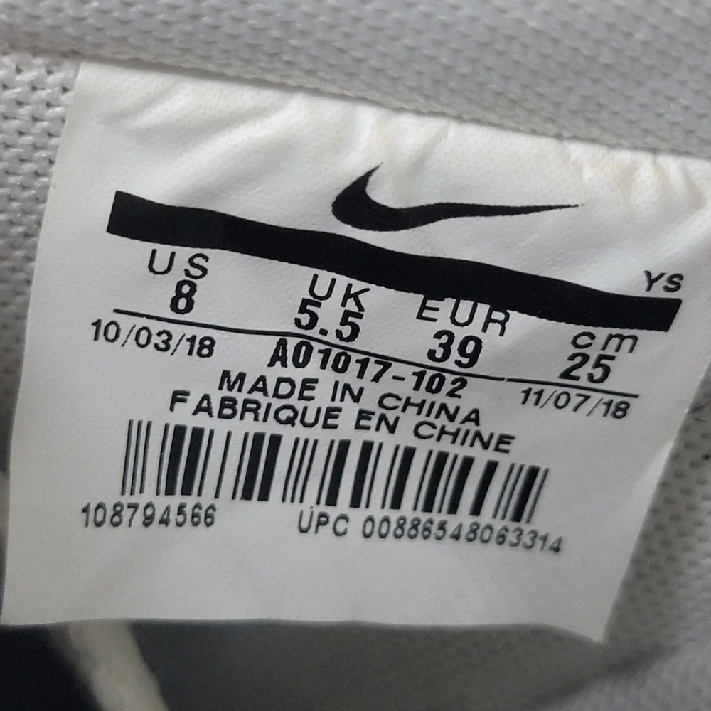 NIKE Womans Size 8 Air FORCE 1 Pink FLORAL AO1017 102 WHITE LEATHER SNEAKERS - Picture 6 of 8